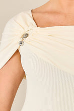 Off Shoulder Ribbed Knit Dress