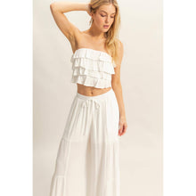 Tatianna SET-Ruffle Top And Flowy Pants Set