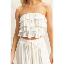 Tatianna SET-Ruffle Top And Flowy Pants Set