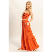 Tatianna SET-Ruffle Top And Flowy Pants Set