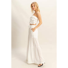 Tatianna SET-Ruffle Top And Flowy Pants Set