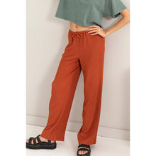Crinkle Knit Wide Leg Drawstring Pants