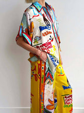 Resort Unique Print Shirt Elastic Waist Pocket Pants Set