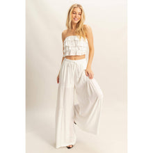 Tatianna SET-Ruffle Top And Flowy Pants Set