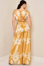 Draped Asymmetrical Shoulder Wide Leg Jumpsuit