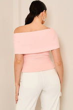 Off Shoulder Ribbed Knit top