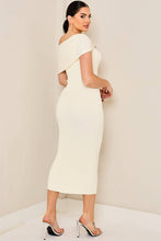 Off Shoulder Ribbed Knit Dress