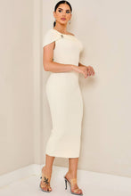 Off Shoulder Ribbed Knit Dress