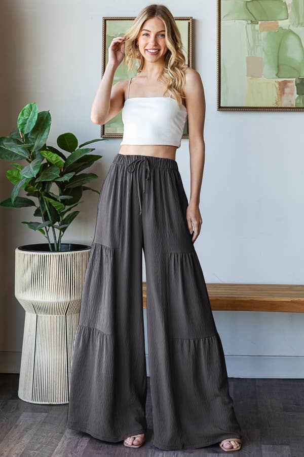 WIDE LEG SOLID PANTS