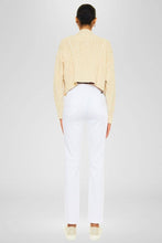 HIGH RISE SLIM STRAIGHT JEANS White
