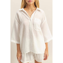 Oversized Shirt And Flowy Shorts Set