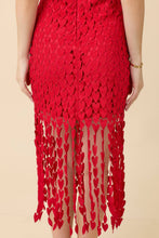 Shoulder Strap Tie With Heart Cut-out Lace Fringe Detail