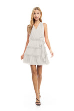 Sleeveless Mini Surplice Dress With Sash Tie Belt