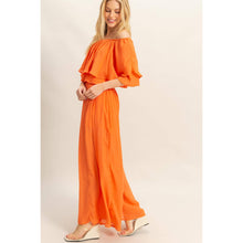 SET-Off-The-Shoulder Blouse And Pants Set