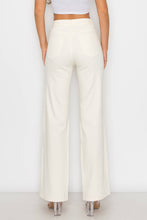 IVORY HIGH WAISTED STRETCHY COLORED WIDE LEGS JEANS