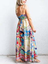 Resort High-Waisted Printed Large Swing Slip Dress