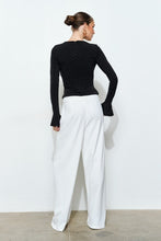 Cutout Twist Front Ruched Top with Gold Detail