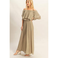 SET-Off-The-Shoulder Blouse And Pants Set