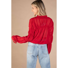 Shirred Peasant Blouse