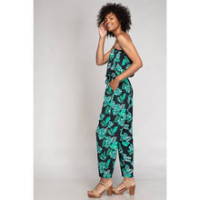 Tropical Print Tube Jumpsuit