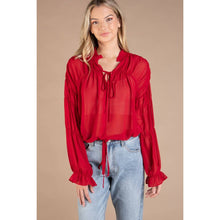 Shirred Peasant Blouse