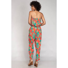 Tropical Print Tube Jumpsuit