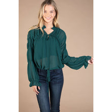 Shirred Peasant Blouse