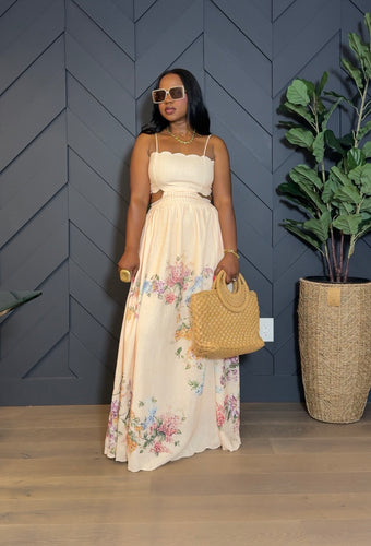 Labadie Floral Cut Out Dress
