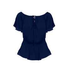 Off Shoulder Blouse With Smocked Waist Detail