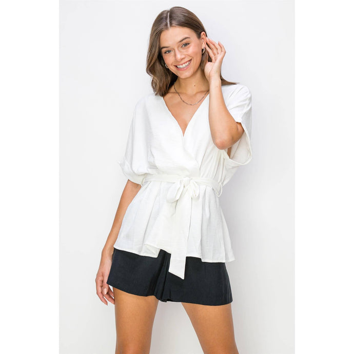 Wrap Bodice With Tie-front Top