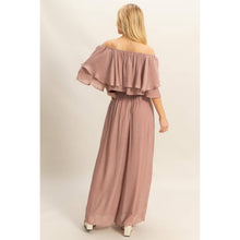 SET-Off-The-Shoulder Blouse And Pants Set