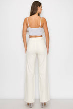 IVORY HIGH WAISTED STRETCHY COLORED WIDE LEGS JEANS