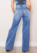 High-Rise Gemstone Wide Leg Jeans