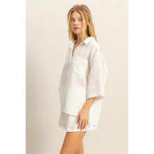 Oversized Shirt And Flowy Shorts Set