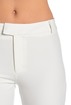 Rhinestone Tassel Hem Cropped Pants White