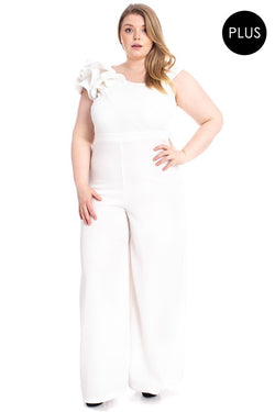 Try Not to Stare Jumpsuit Sleeveless  Ivory