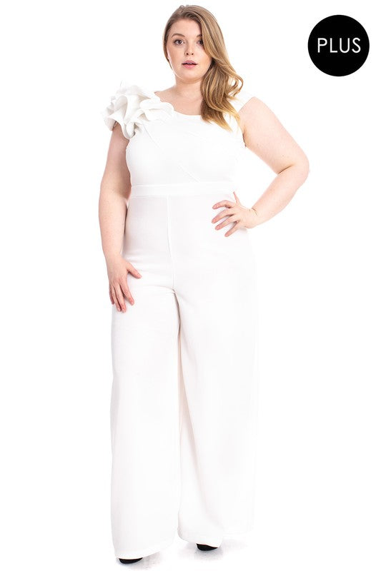 Try Not to Stare Jumpsuit Sleeveless  Ivory