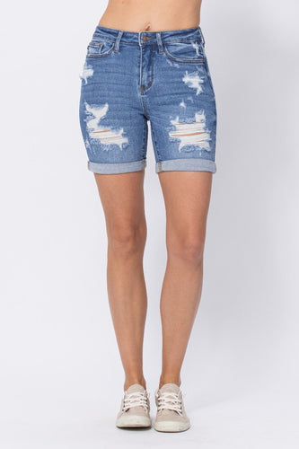 Mid Length Destroyed Shorts