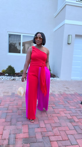One Shoulder Top Red