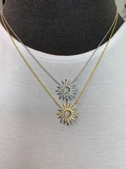 Sterling Silver Burst Necklace