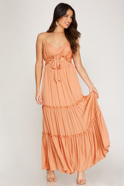 CAMI WOVEN TIERED MAXI DRESS
