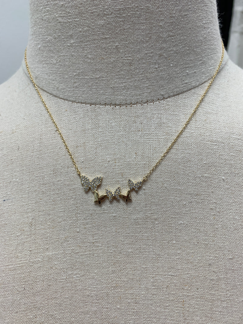 Butterfly Necklace Sterling Silver